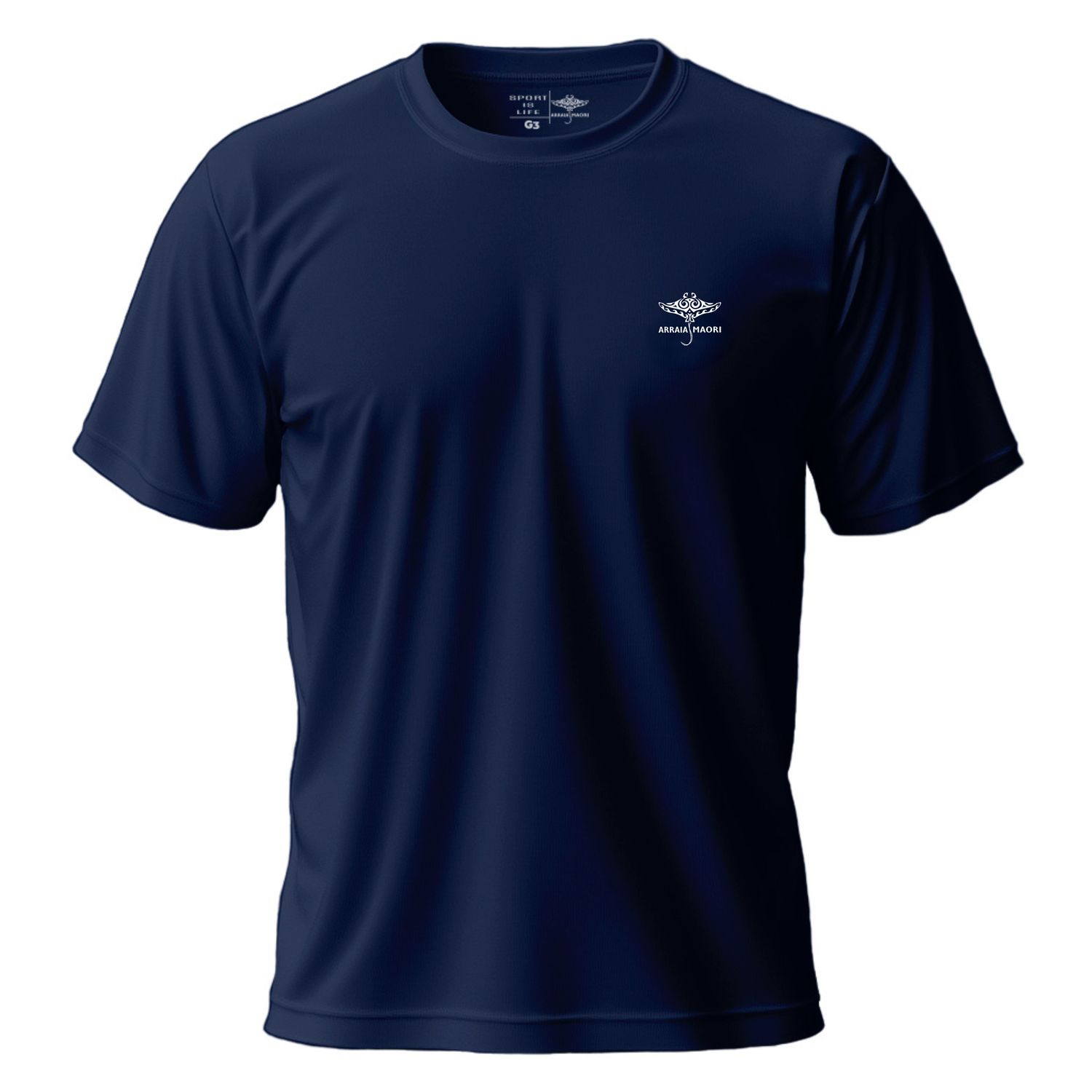 Dry Fit Short Sleeve Logo T-shirt - Navy