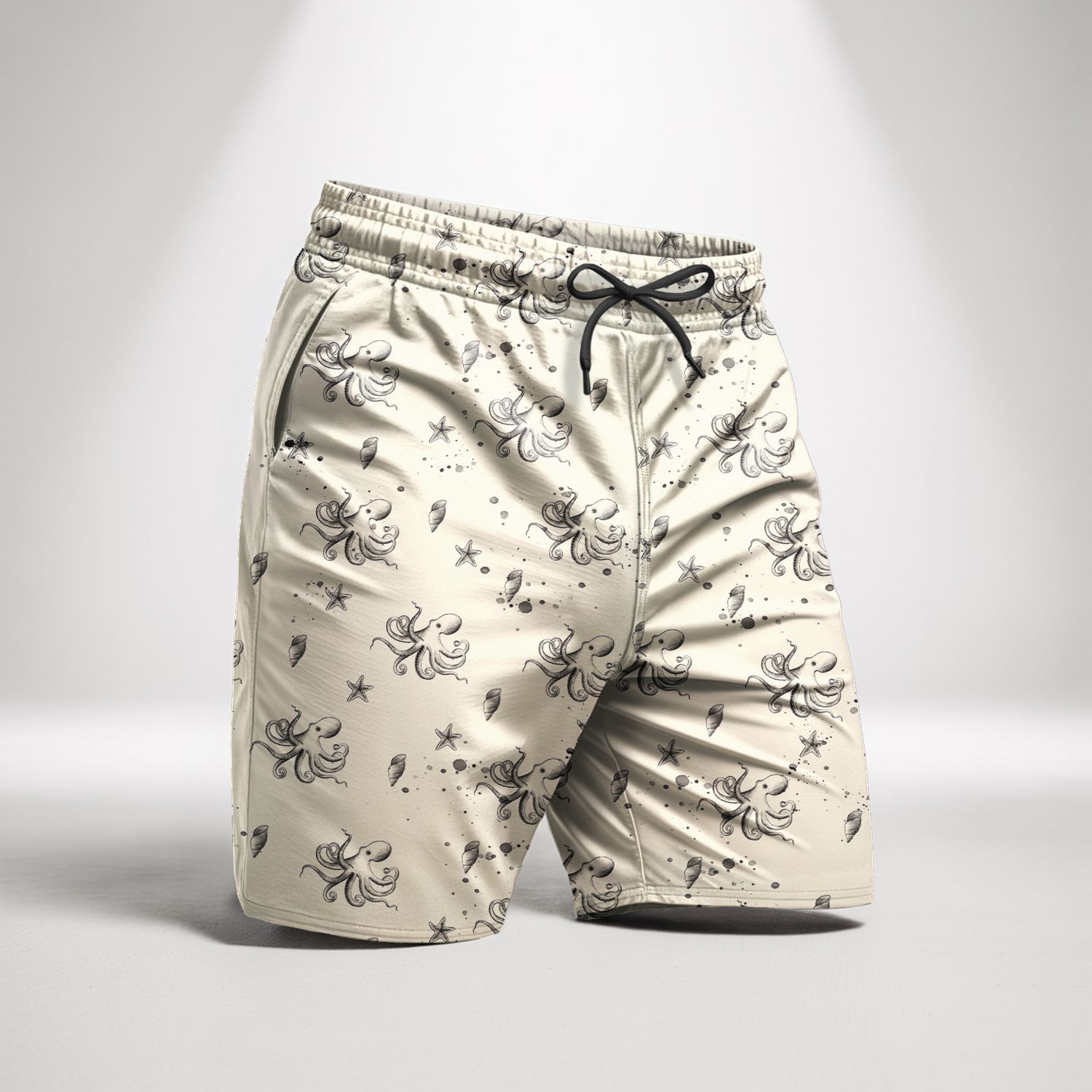 Octopus Tactel Printed Short - Sand