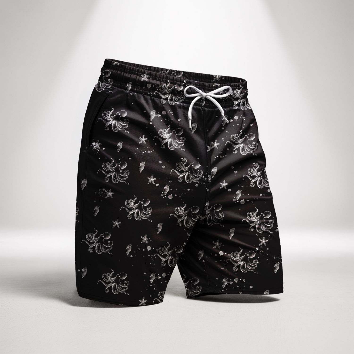 Octopus Tactel Printed Short - Black/White
