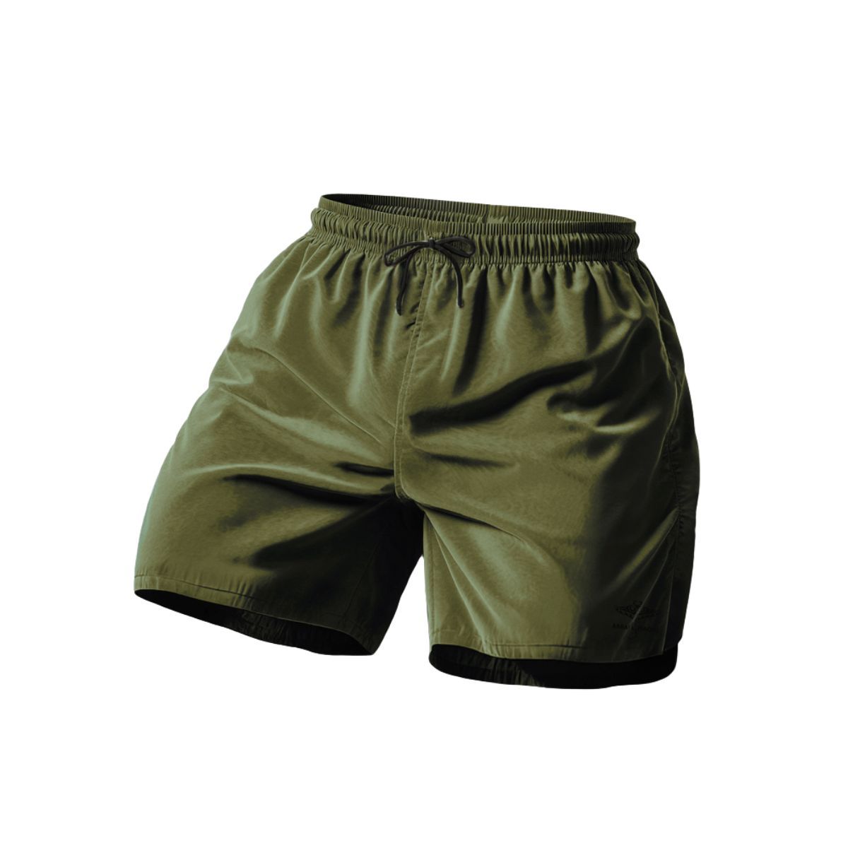 Men's Beach &amp; Training Shorts with Elastane — Military Green