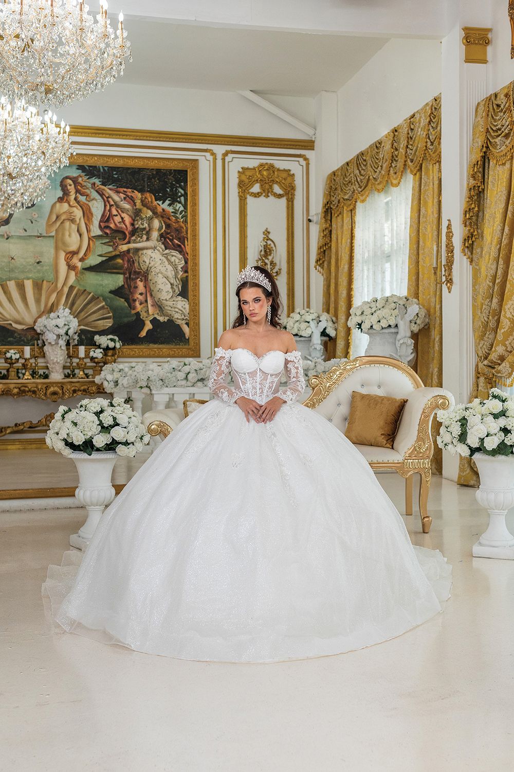 WEDDING DRESS &#39;&#39;DANCING QUEEN&#39;&#39;(0300), Size: XS, color: OFF WHITE