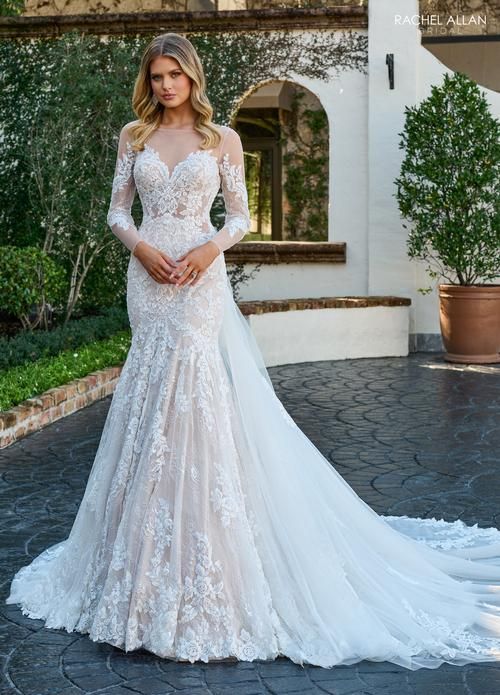 Wedding Dress RACHEL ALLAN (RB3203), Size: 0, color: WHITE