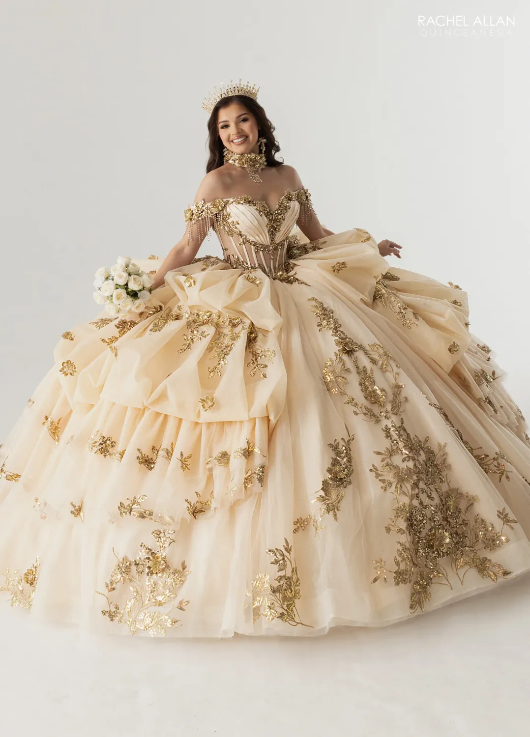 Sweet sixteen Rachel Allan (RQ6014), Size: 0, color: CHAMPAGNE