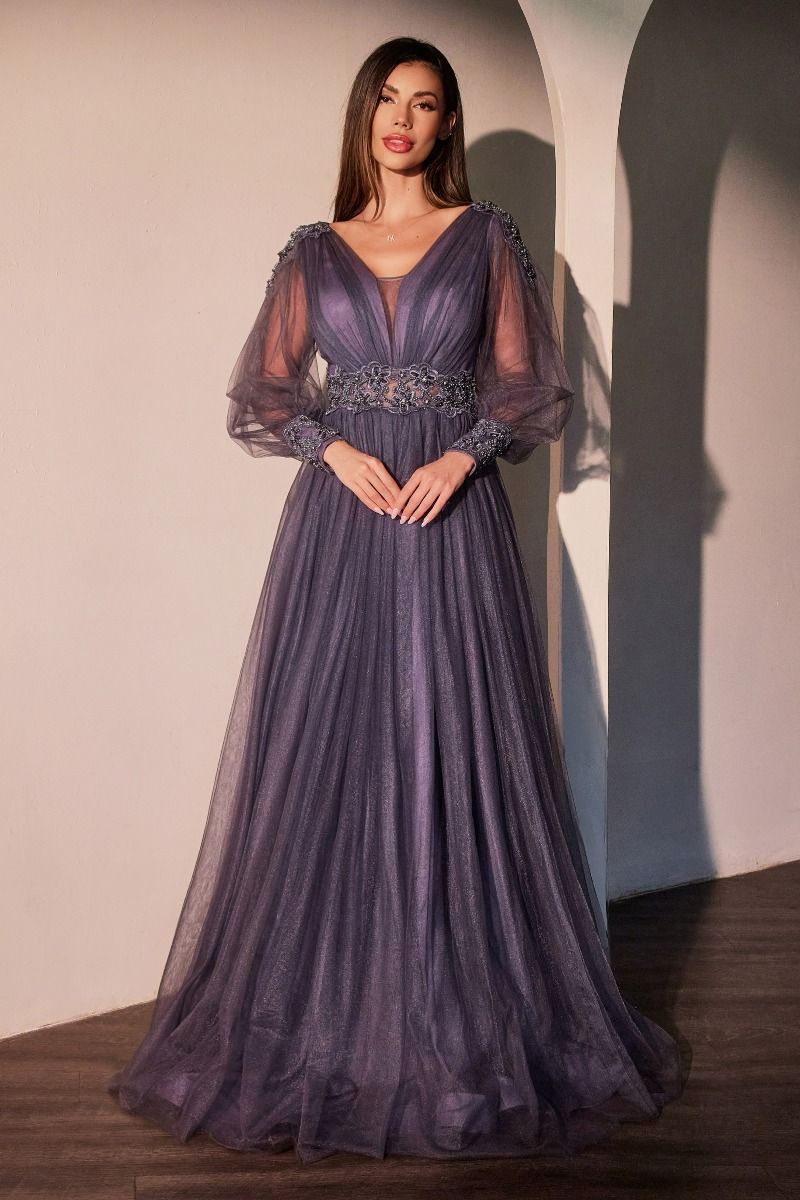 DRESS LADIVINE (CD0938), Size: 10, color: SMOKY VIOLET
