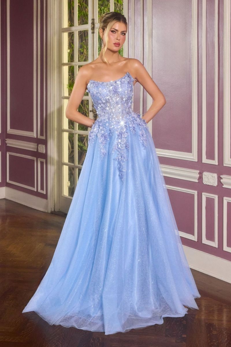 PROM GOWN LADIVINE(C174), Size: 0, color: BLUE