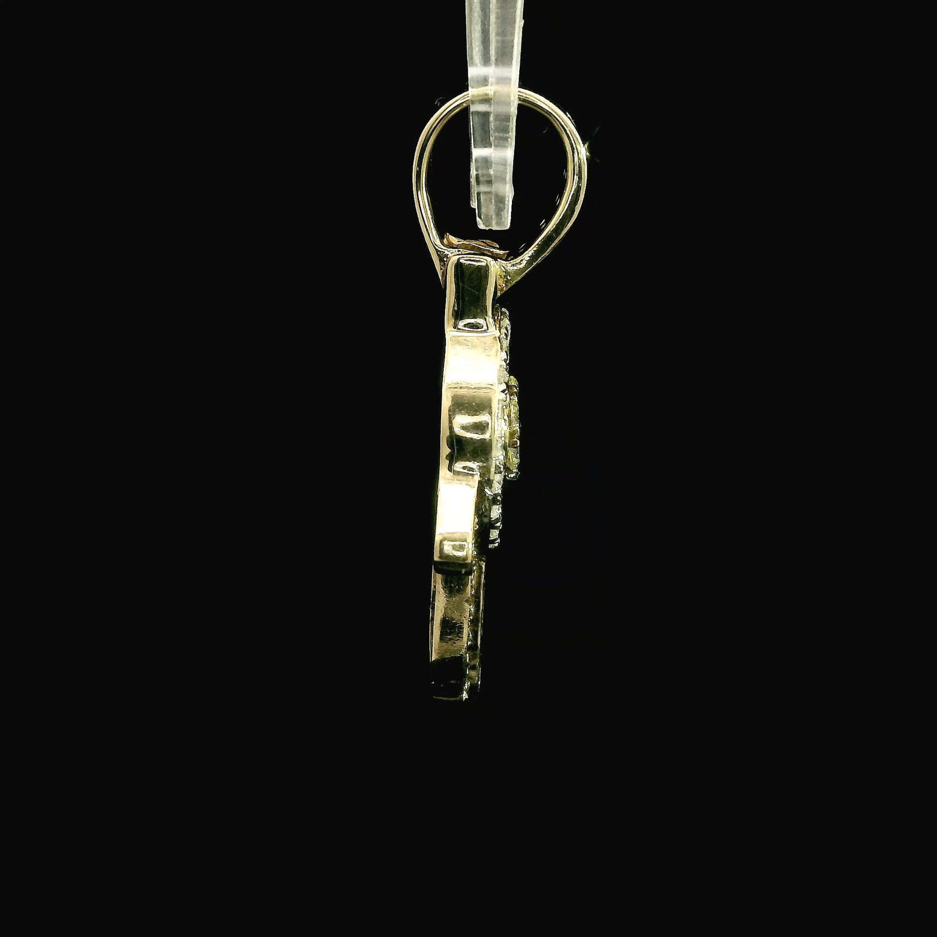 Hamsa Pendant with Baguette Diamonds