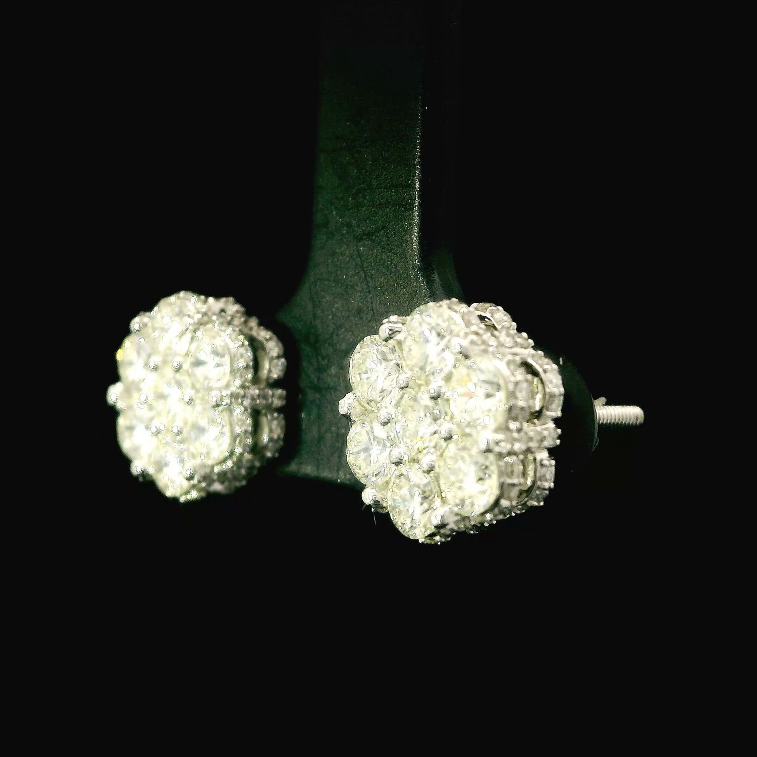 Big Ice Cluster Earrings