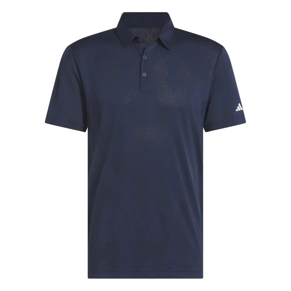 Adidas Mens Ultimate Micro Texture Golf Polo, Colour: Navy, Size: M