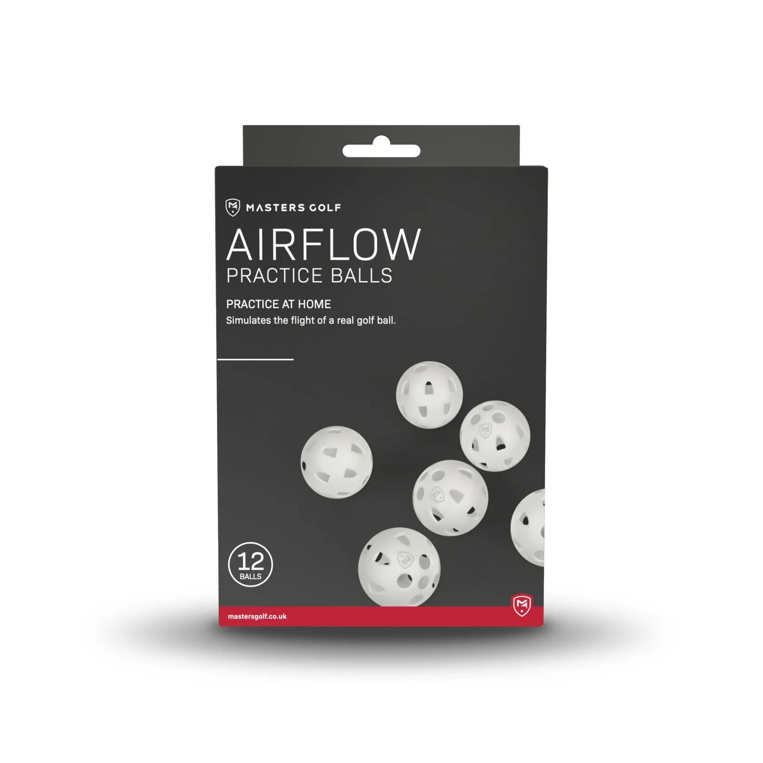 Masters Airflow Practice Balls 12 Pack, Colour: White