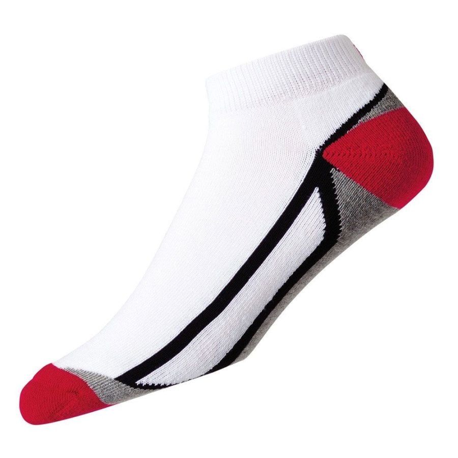 Footjoy ProDry Mens Sport Sock, Colour: Red/White/Grey/Black