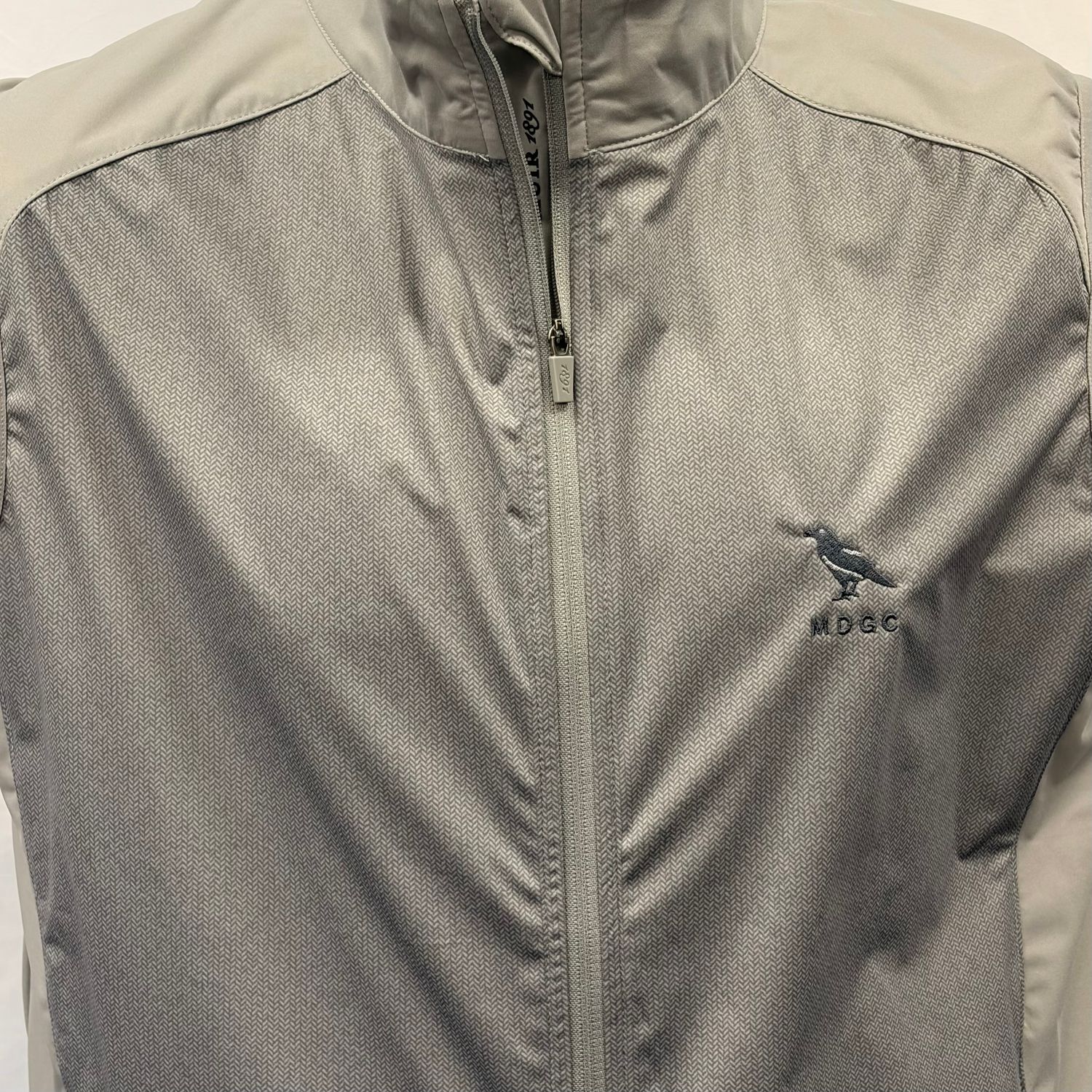 Glenmuir Johnstone Raven Crested Gilet, Colour: Light Grey Herringbone, Size: M