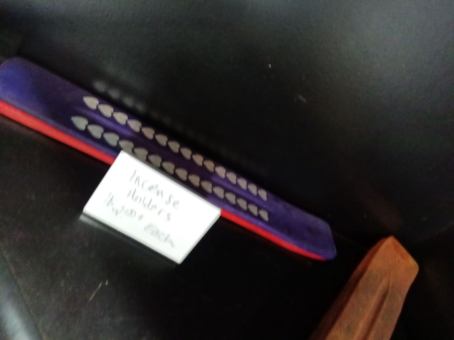 Colored wooden incense holders