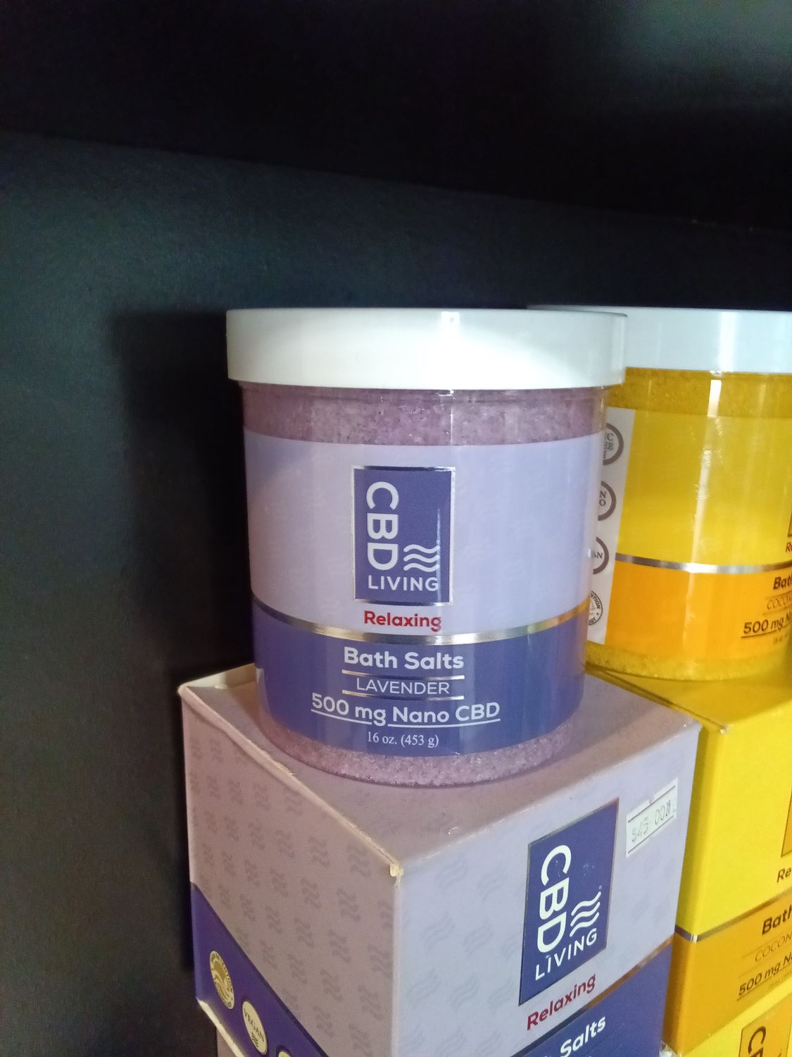 CBD relaxing bath salts lavender 500mg