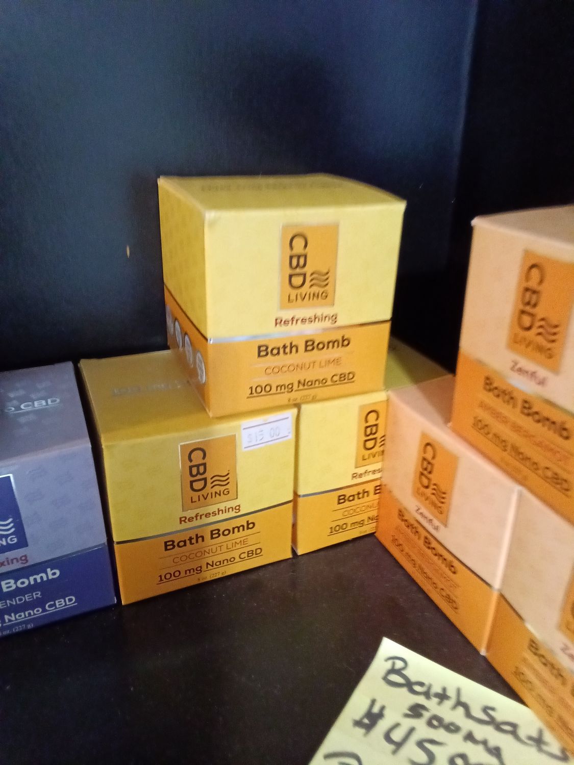 CBD refreshing bath bomb coconut lime 100mg