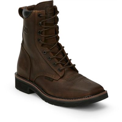 SE682 JUSTIN 8&quot; PULLEY STEEL TOE LACE UP