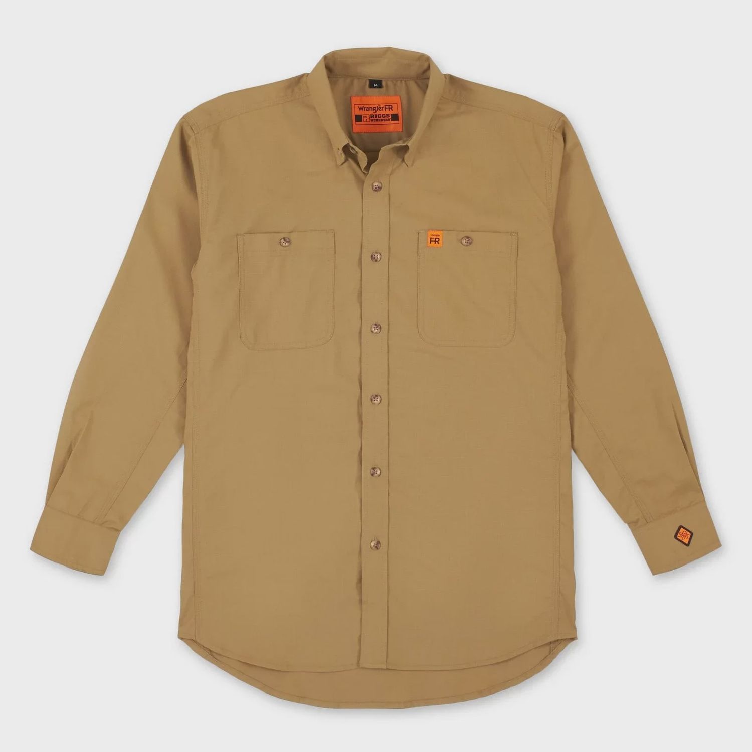 FR3W10K WRANGLER FRC LIGHTWEIGHT BUTTON UP SHIRT KHAKI TALLS **DISCONTINUED**