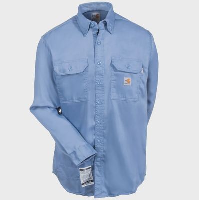 FRS003-465 CARHARTT FRC BUTTON UP SHIRT MEDIUM BLUE  *DISCONTINUED*
