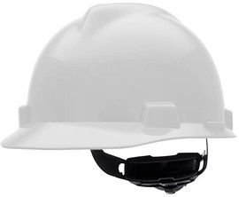 477477 MSA V-GARD BASEBALL STYLE HARD HAT WHITE
