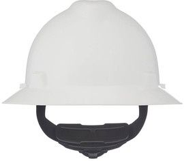 475369 MSA V-GARD RATCHET FULL BRIM HARD HAT WHITE