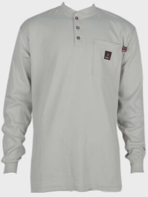 MFRHNLY-004 FORGE F/R  HENLEY SHIRTS LIGHT GREY