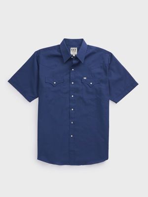 E5S201605-87 ELY WALKER SHORT SLEEVE SHIRT-NAVY