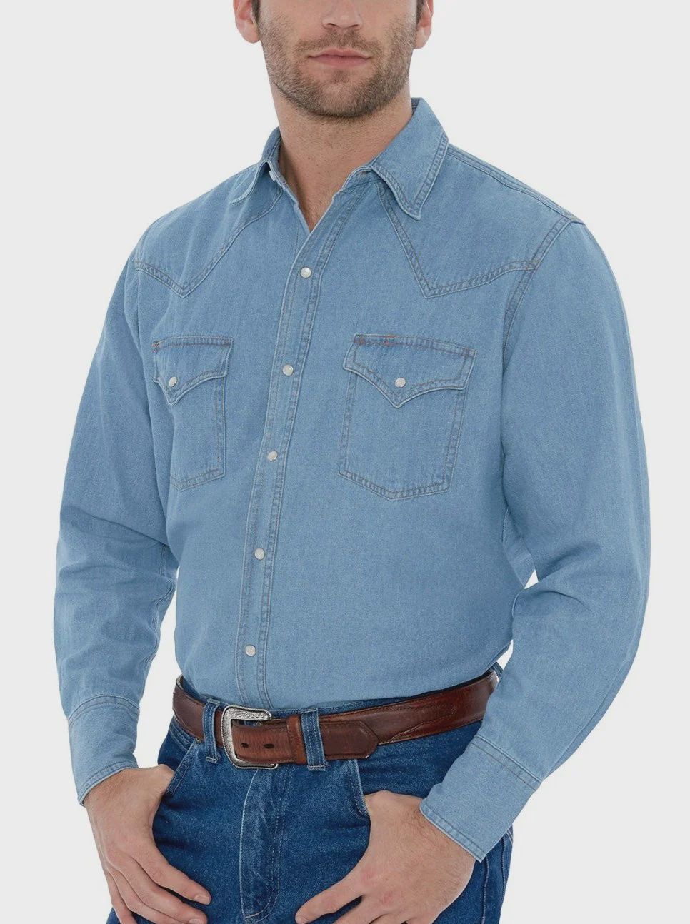 15202960 ELY WALKER LONG SLEEVE DENIM SHIRT