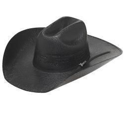 T7131801 TWISTER YOUTH STRAW COWBOY HAT-BLACK
