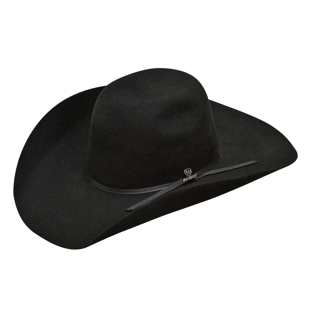 A7520401 ARIAT 2X WOOL BLACK PUNCHY COWBOY HAT