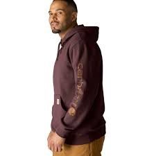 K288 CARHARTT MENS PULL OVER GRAPHIC HOODIE-DARK SEPIA