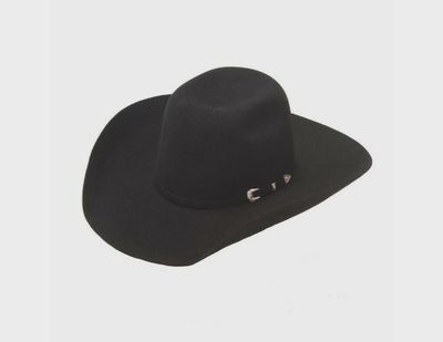 T7532801 TWISTER 2X WOOL BLACK PUNCHY COWBOY HAT