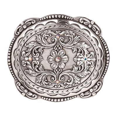 37538 BLAZIN ROXX RHINESTONE BUCKLE-SILVER