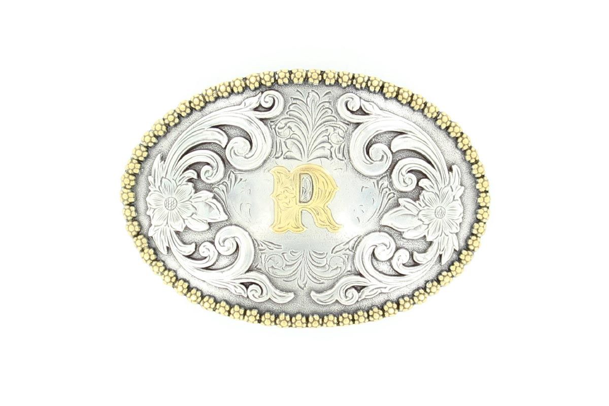 37072 NOCONA OVAL INITIAL BUCKLE