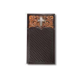 A3557244 ARIAT RODEO STYLE CROSS FLORAL FILIGREE WALLET