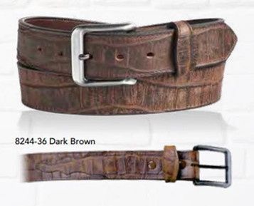 8244W GINGERICH CROC PRINT LEATHER BELT