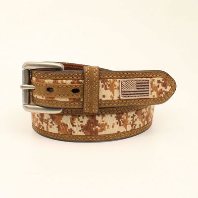 A1035044 ARIAT DIGITAL CAMO AMERICAN FLAG BELT
