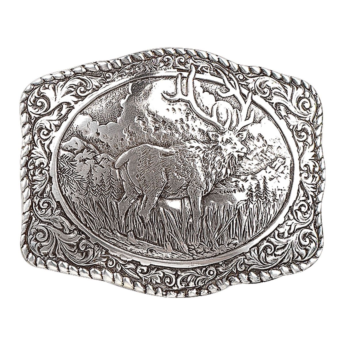 38042 CRUMRINE VINTAGE ELK BUCKLE