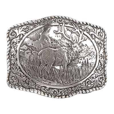 38042 CRUMRINE VINTAGE ELK BUCKLE