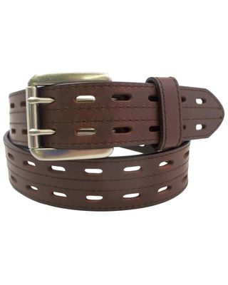 5711600 DANBURY LEATHER DOUBLE HOLED ROLLAR BAR BELT