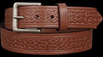 203-34 GINGERICH LEATHER TOOLED BELT