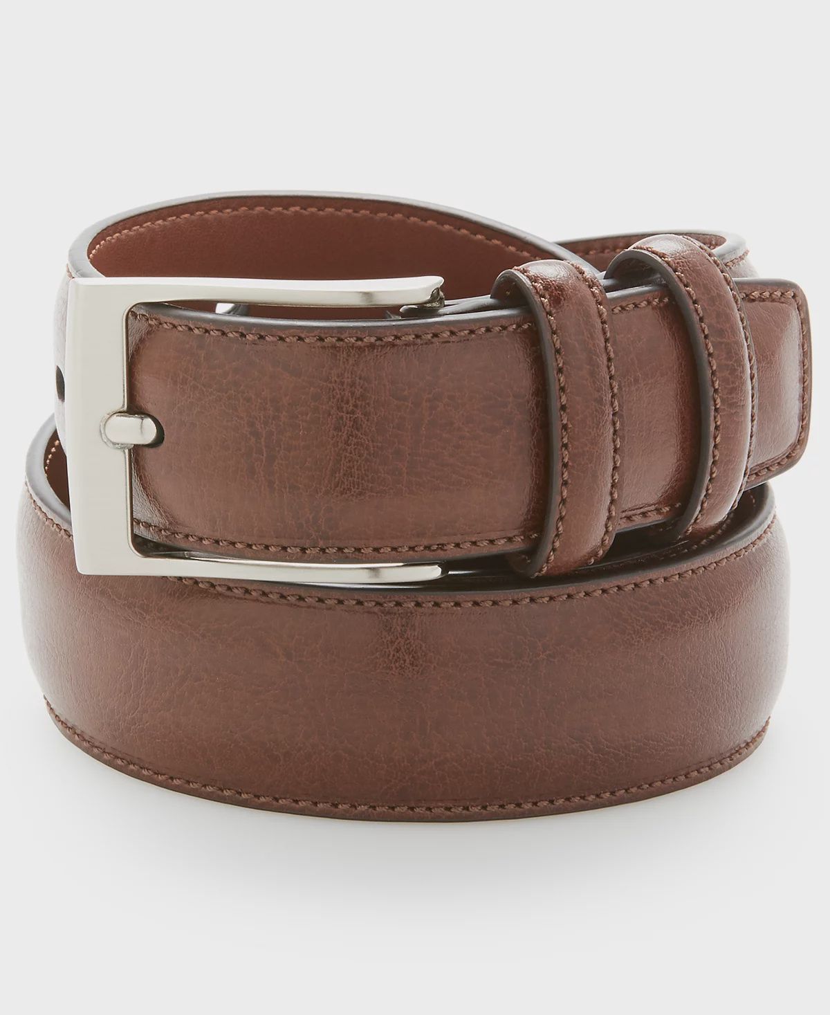 A3501 BROWN PERRY ELLIS LEATHER BELT