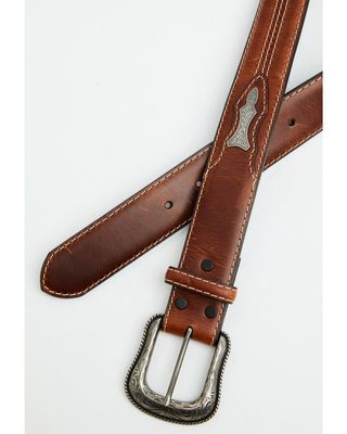 6550510 ROPER LEATHER BELT WITH CONCHO