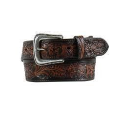 N210006402 NOCONA EMBOSSED FLORAL LEATHER BELT