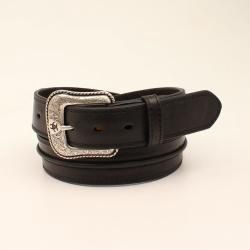 A1019401  ARIAT BLACK LEATHER BELT