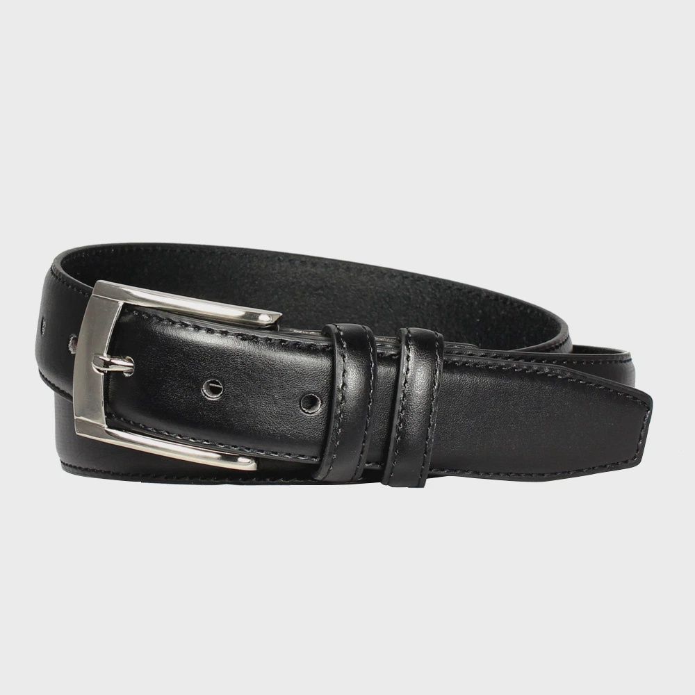A3501 PERRY ELLIS BLACK LEATHER BELT