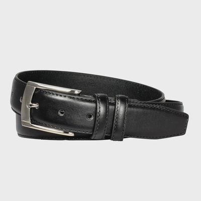 A3501 PERRY ELLIS BLACK LEATHER BELT