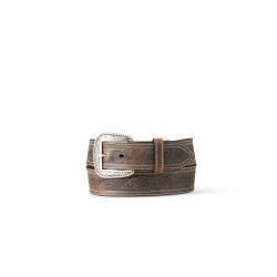 A1012402 ARIAT FLORAL EMBOSSED LEATHER BELT