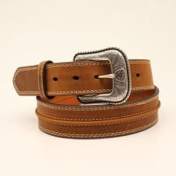 A1019408 ARIAT CENTER BUMP LEATHER BELT