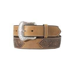 N210000102 NOCONA CALF HAIR AND EMBOSSED LEATHER BELT