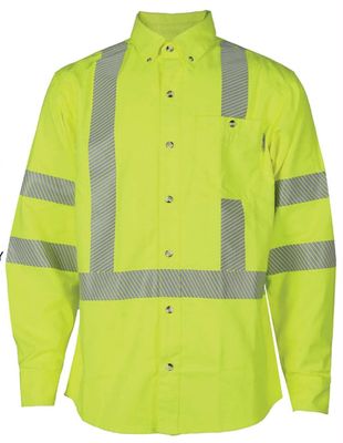 752414 NKE HI VIZ REFLECTIVE YELLOW FRC SAHIRT