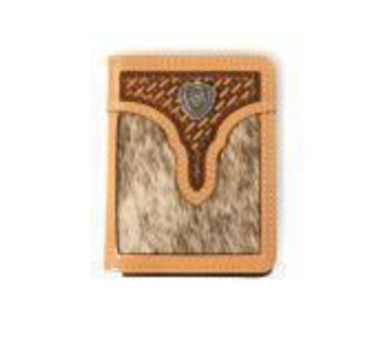 A3561848 Ariat Bifold Calf Hair Baskt Weave Natural